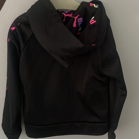 Puma Black Hoodie with Neon Print - Picture 2 of 2